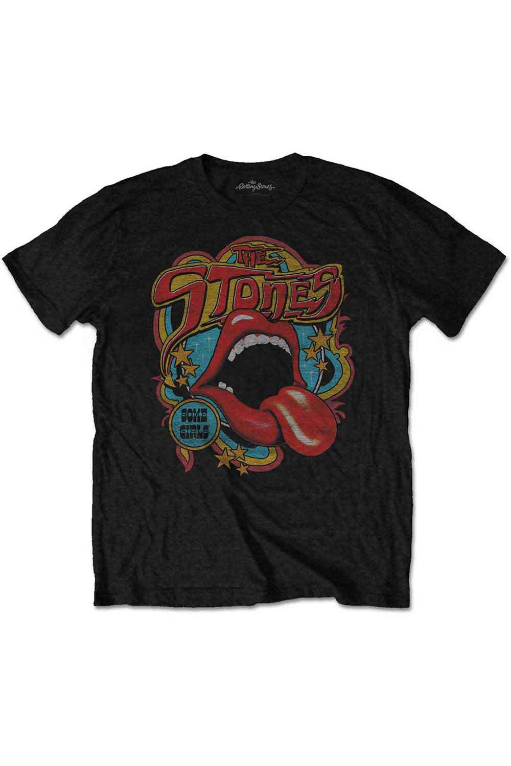 The Rolling Stones Retro 70s Black Tshirt