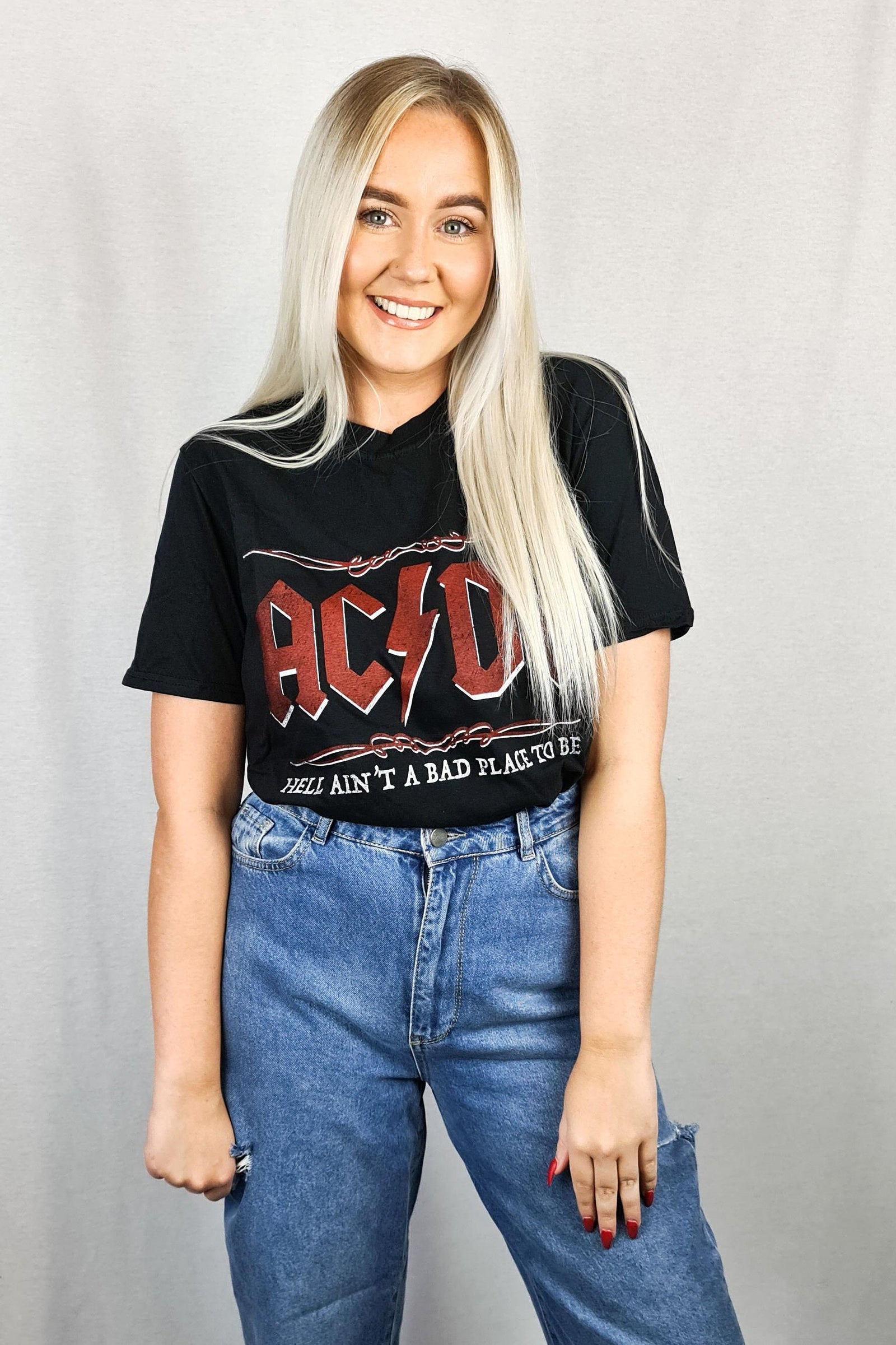 AC/DC Hell Ain't A Bad Place To Be Tee - Rebel Rebel Boutique