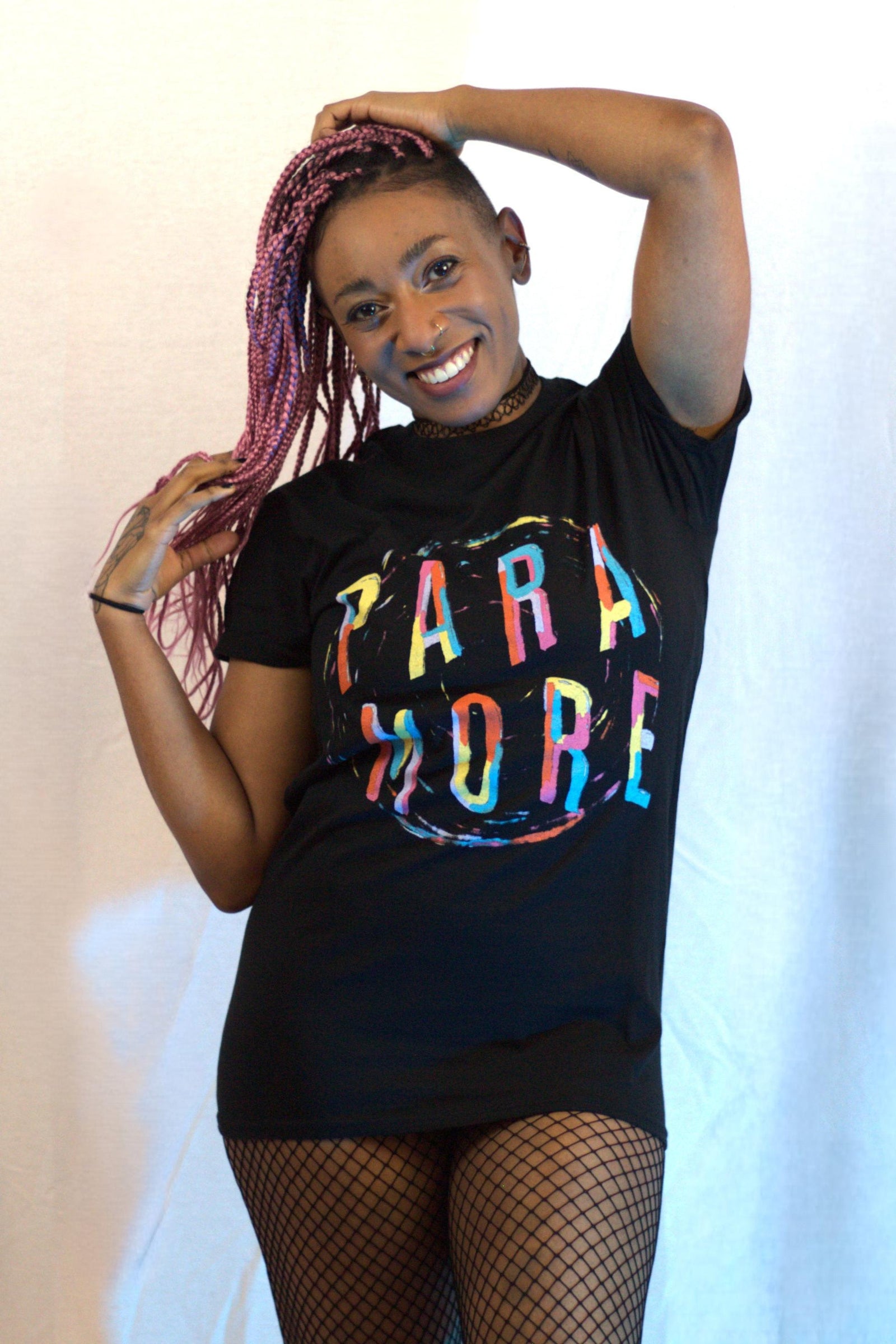 Paramore Spiral Logo Black Tshirt