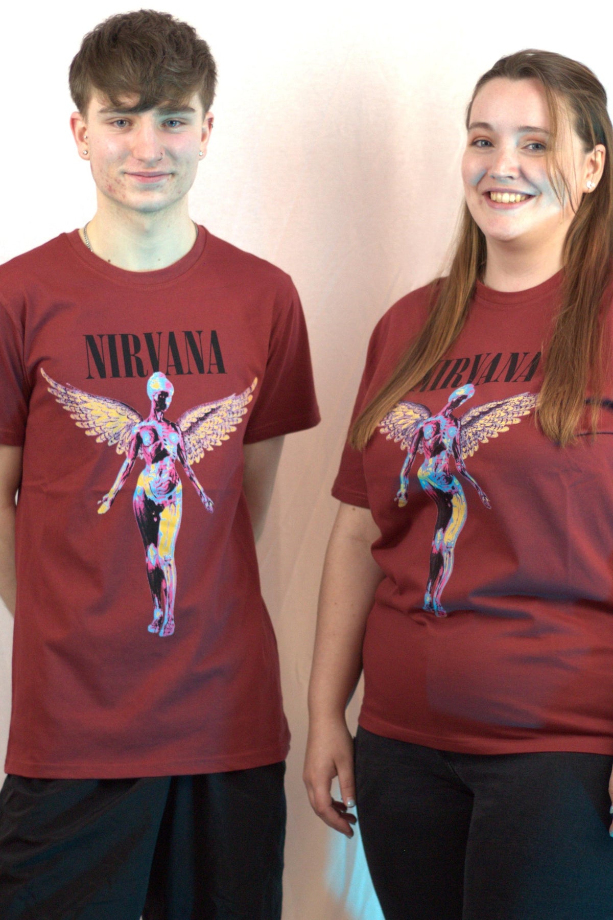 Nirvana In Utero Burgundy Tshirt