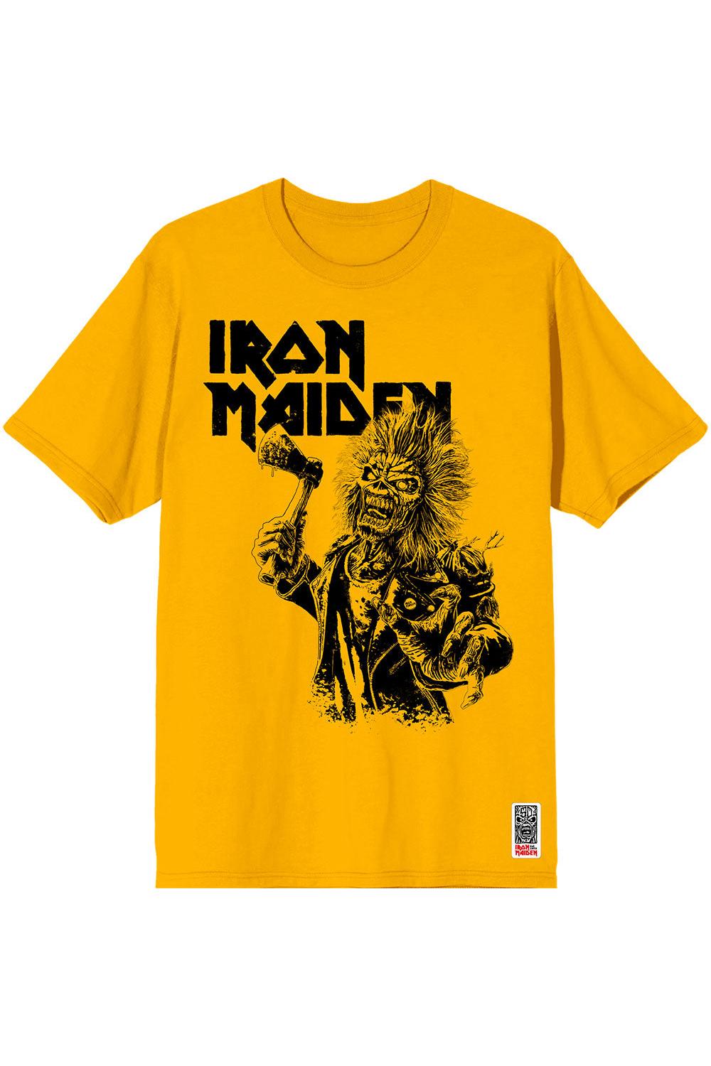 Iron Maiden Eddie Axe Yellow Tshirt