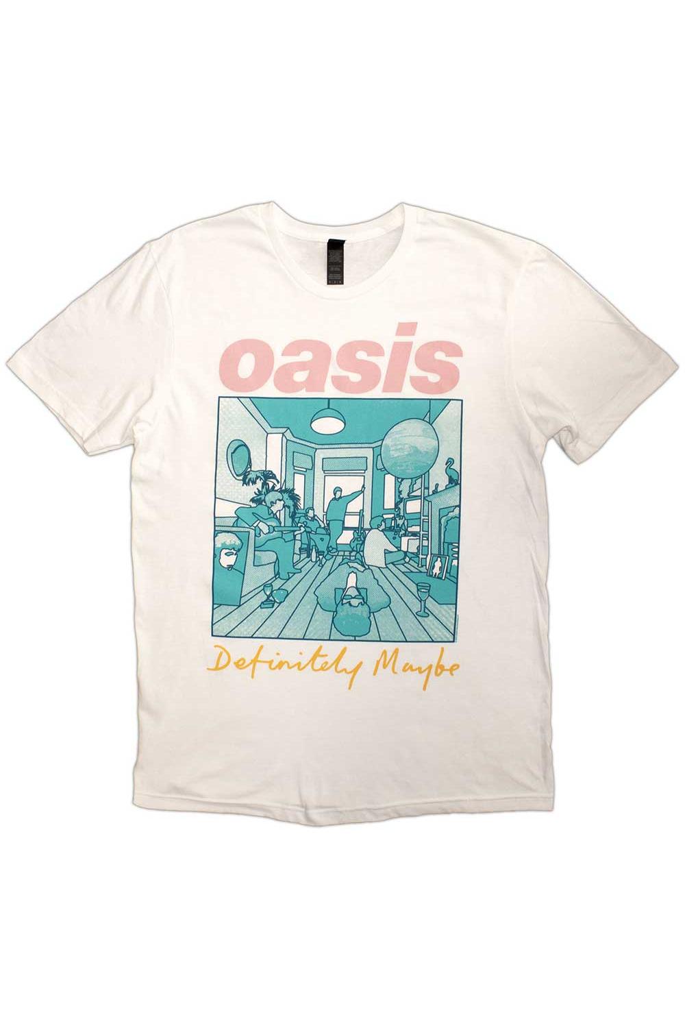 Oasis Definitely Maybe Pastel Fine Line Tshirt