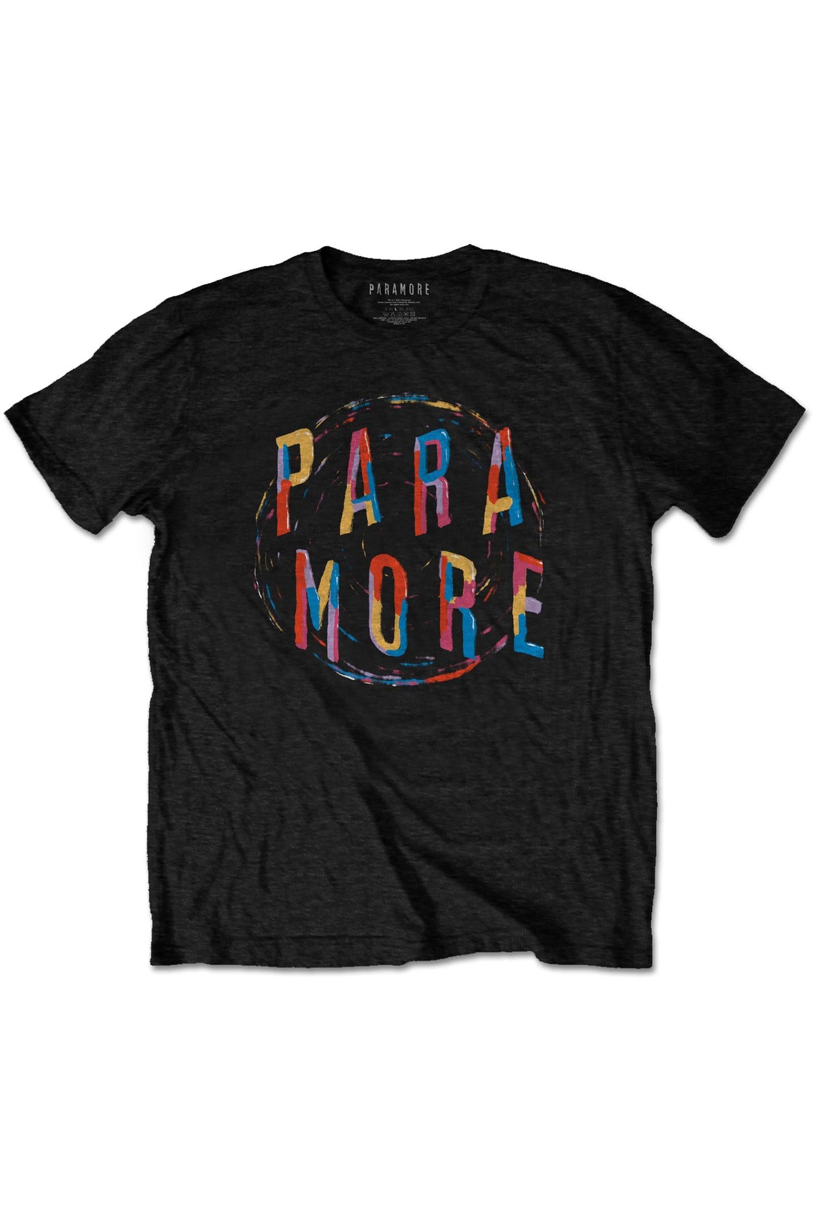 Paramore Spiral Logo Black Tshirt