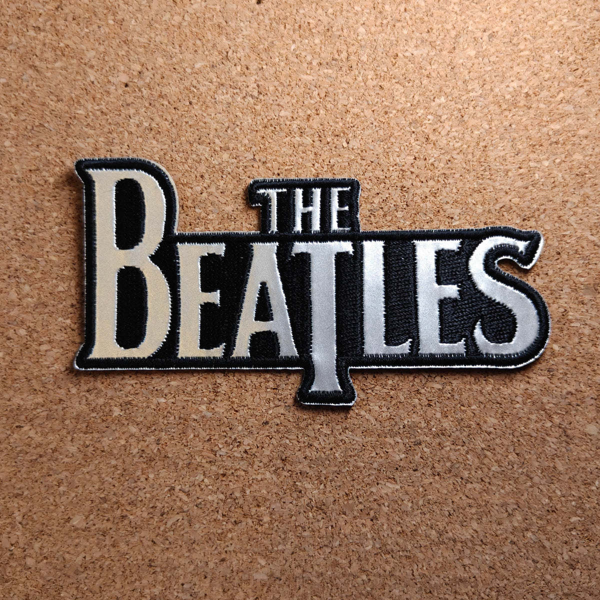 The Beatles Silver Logo Patch (Iron On)