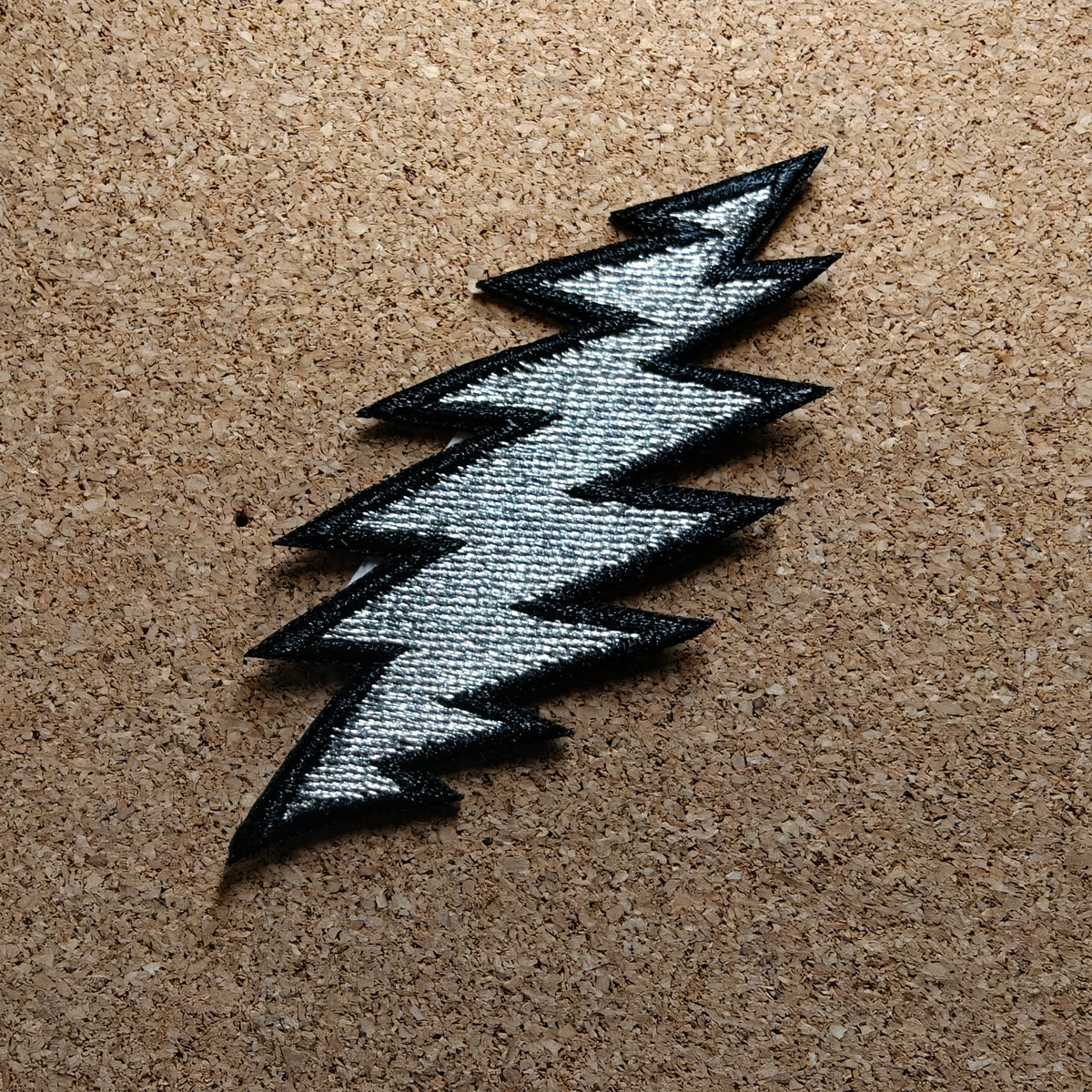 Grateful Dead Silver Lightning Patch (Iron On)
