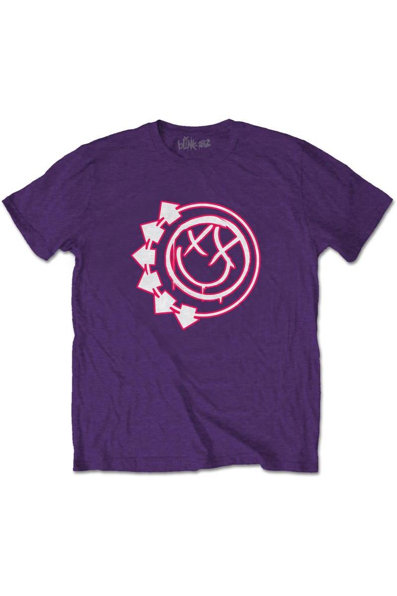 Blink 182 Six Arrow Smiley Purple Tshirt