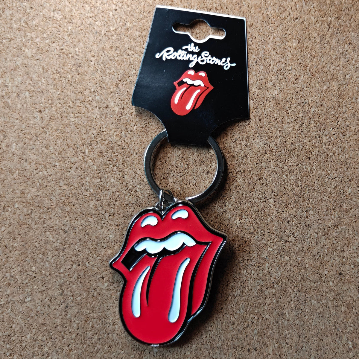 Rolling Stones Tongue Logo Metal Keyring