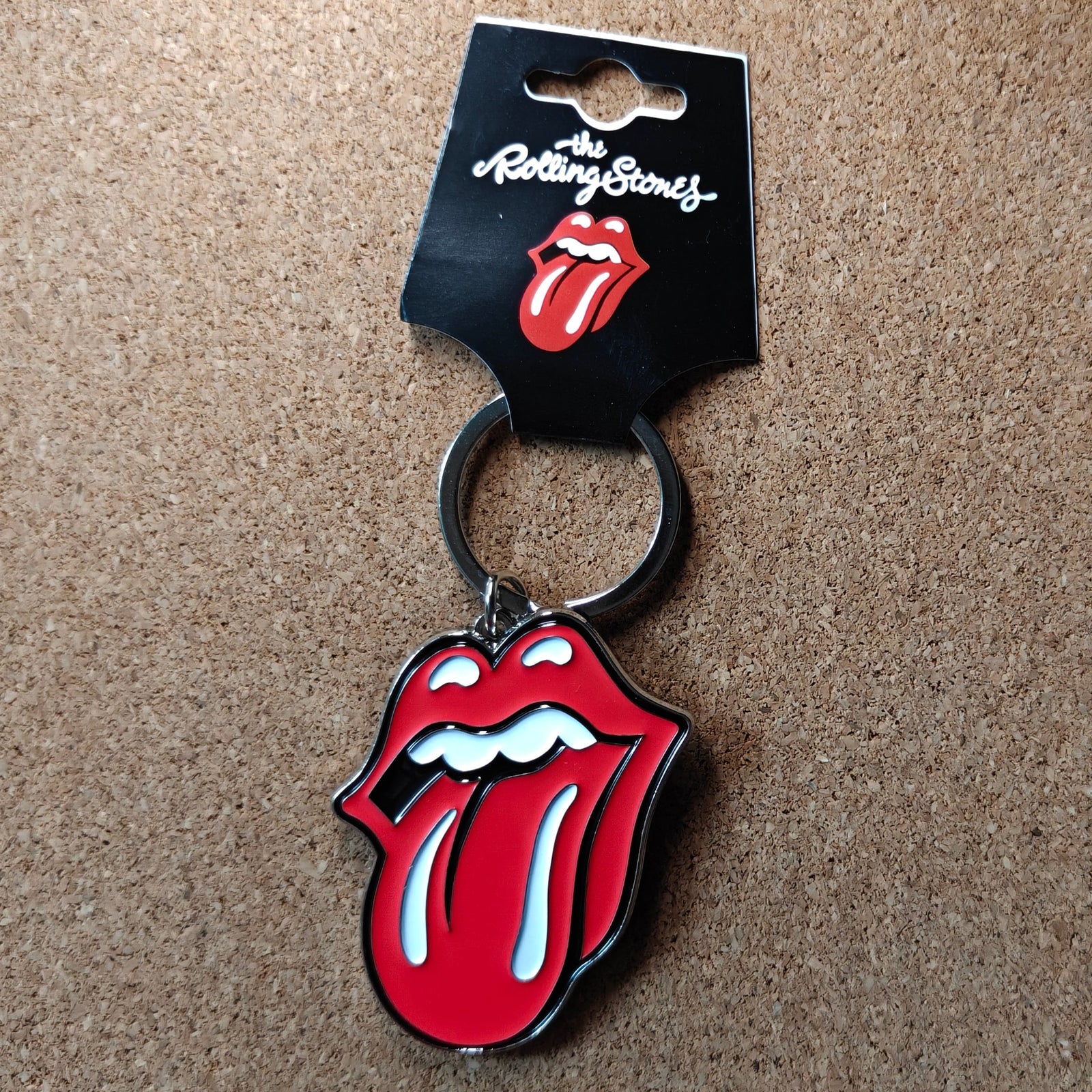 Rolling Stones Tongue Logo Metal Keyring