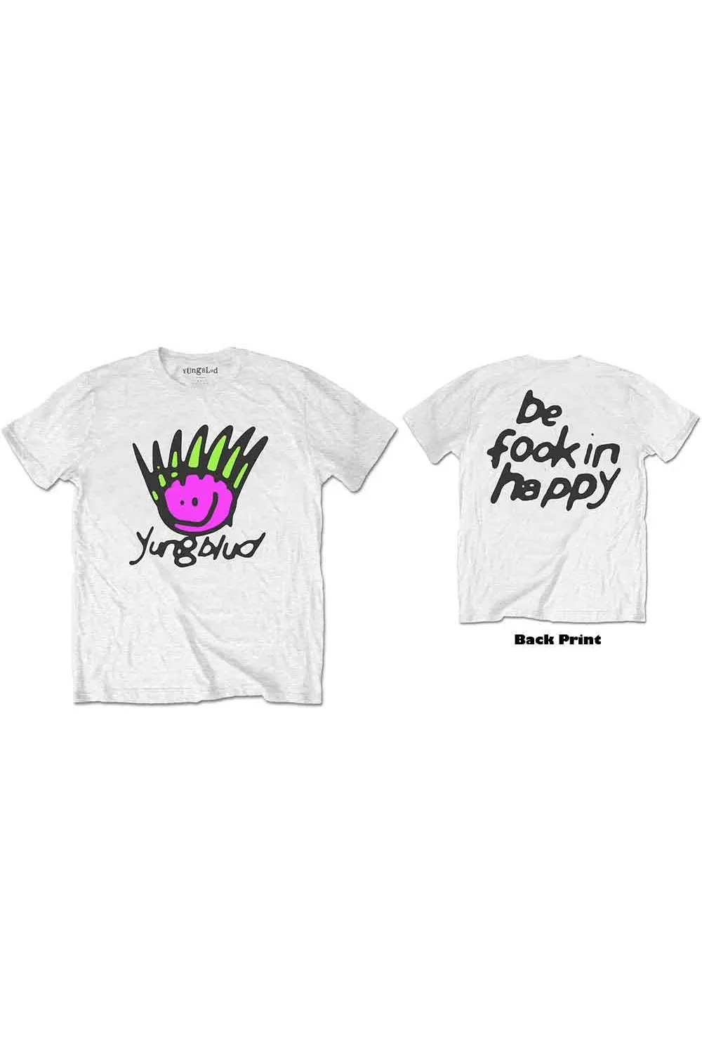 Yungblud Fookin Happy White Tshirt