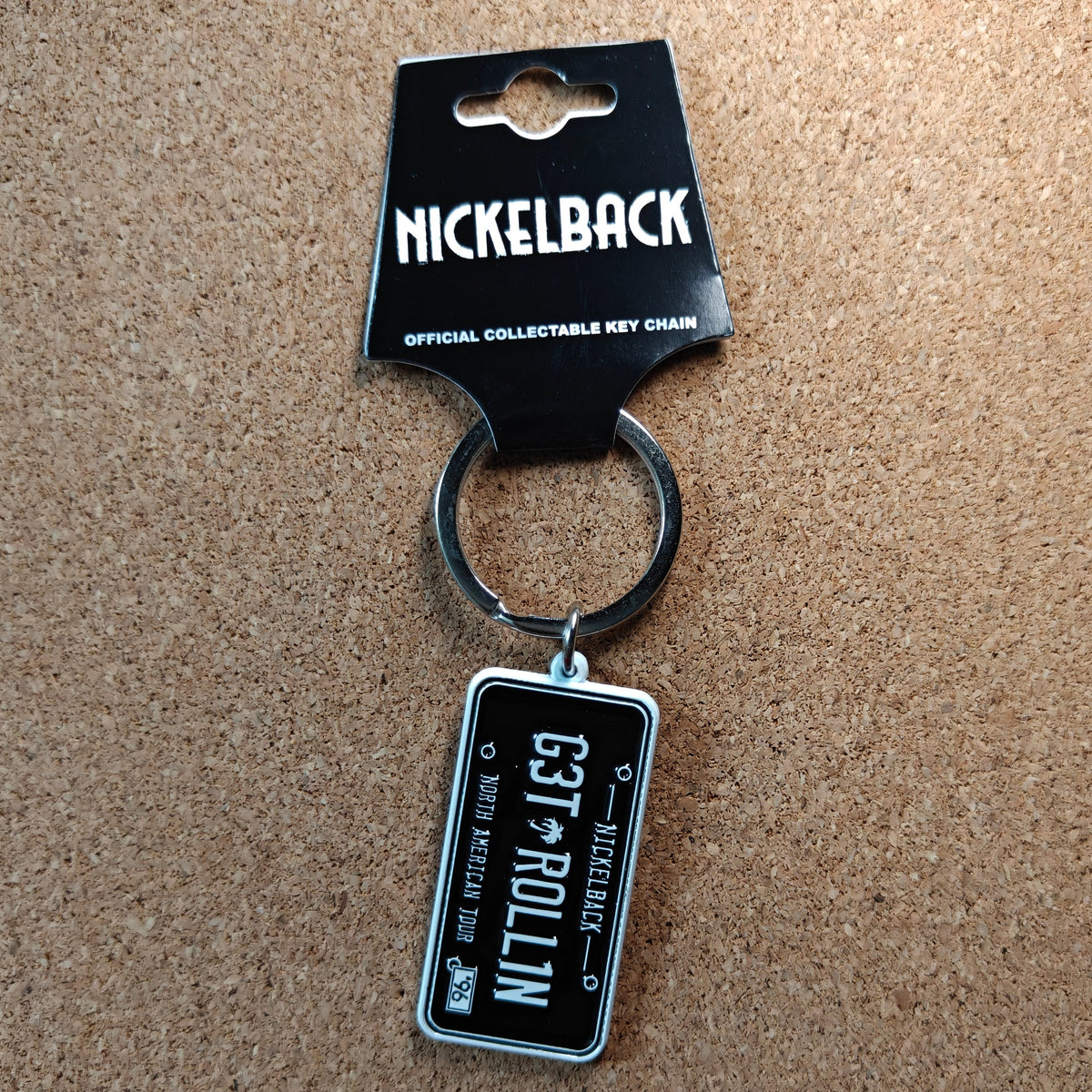 Nickelback Get Rollin License Plate Metal Keyring