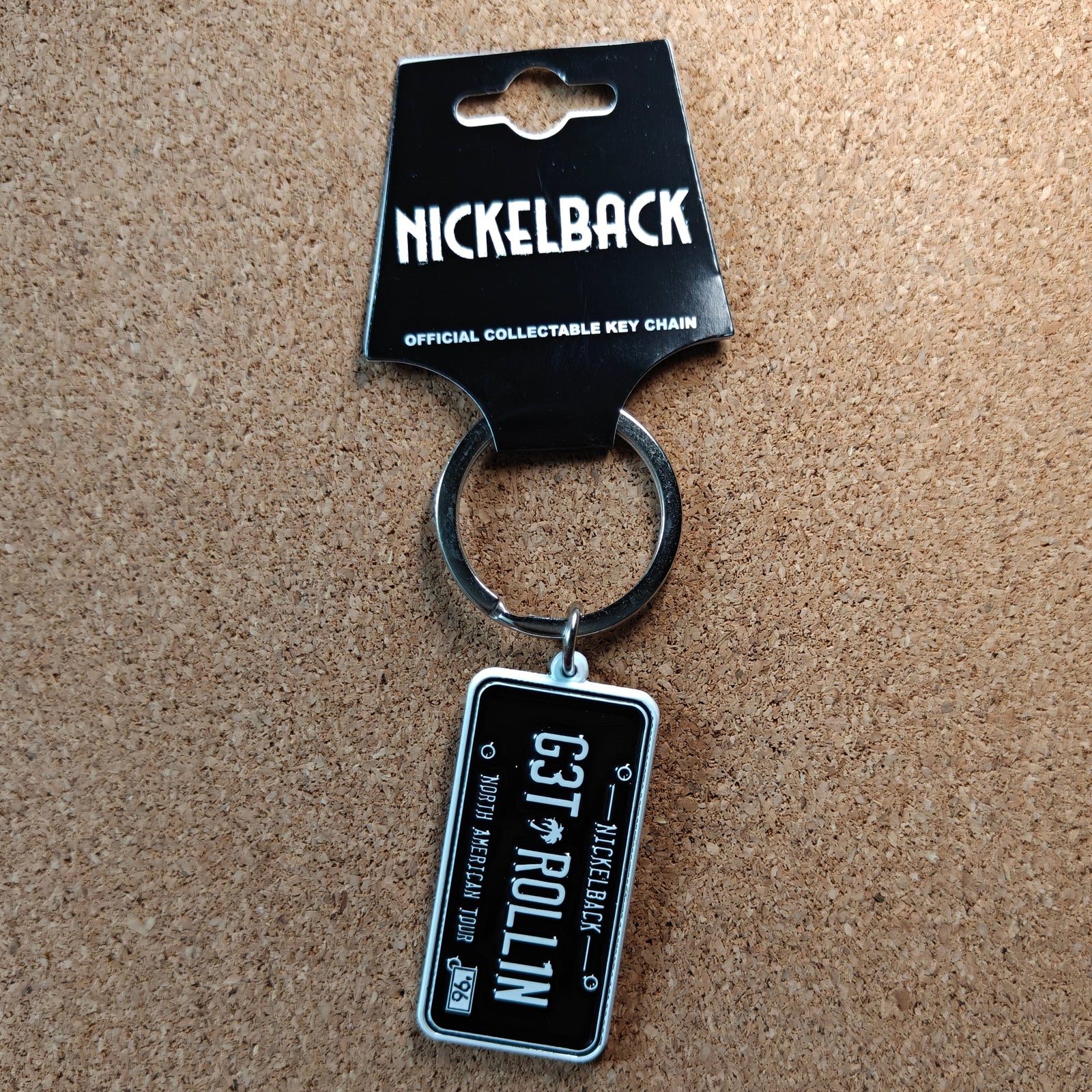 Nickelback Get Rollin License Plate Metal Keyring