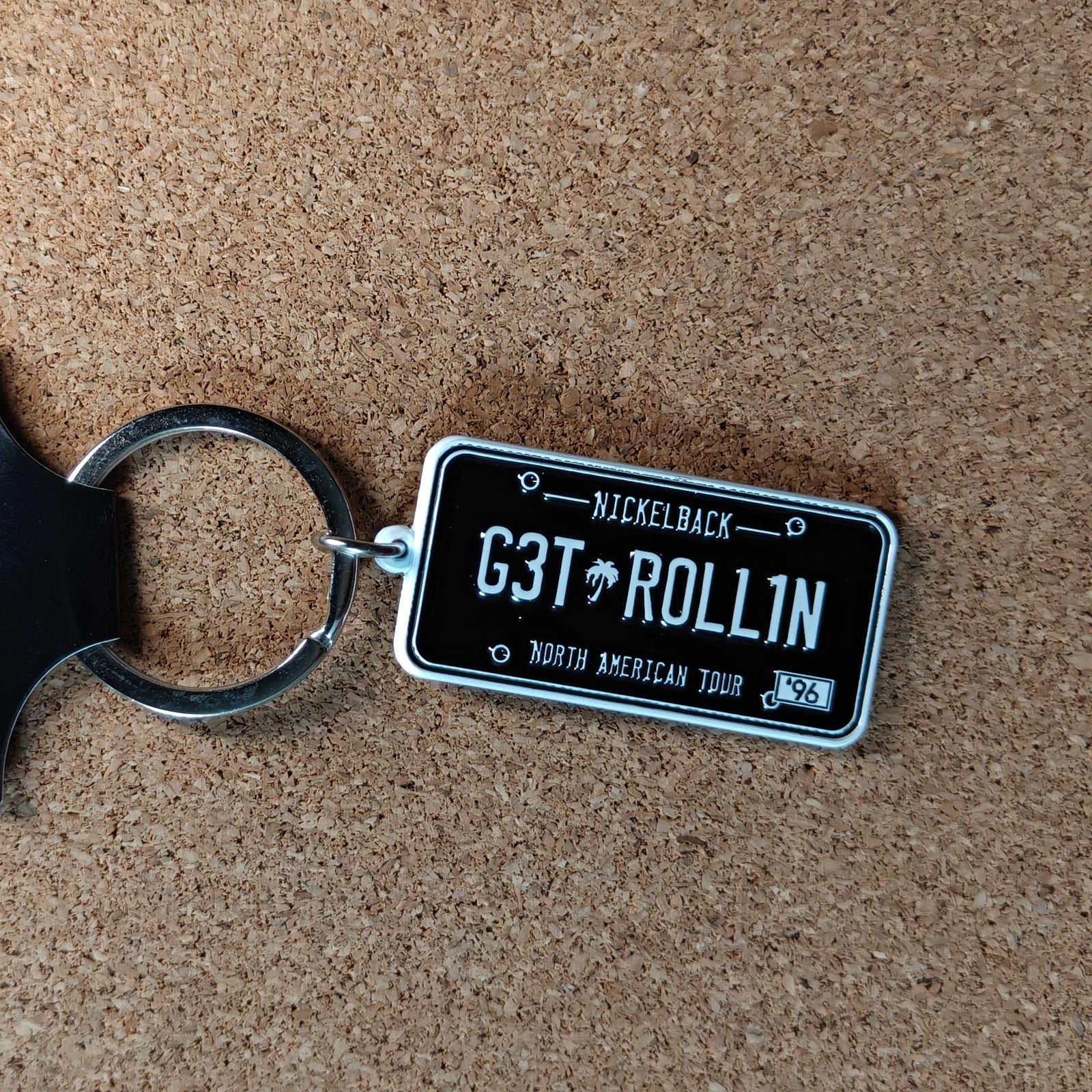 Nickelback Get Rollin License Plate Metal Keyring