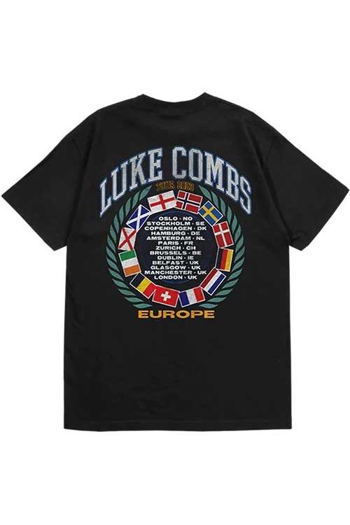 Luke Combs Europe 2023 Tour Black Tshirt