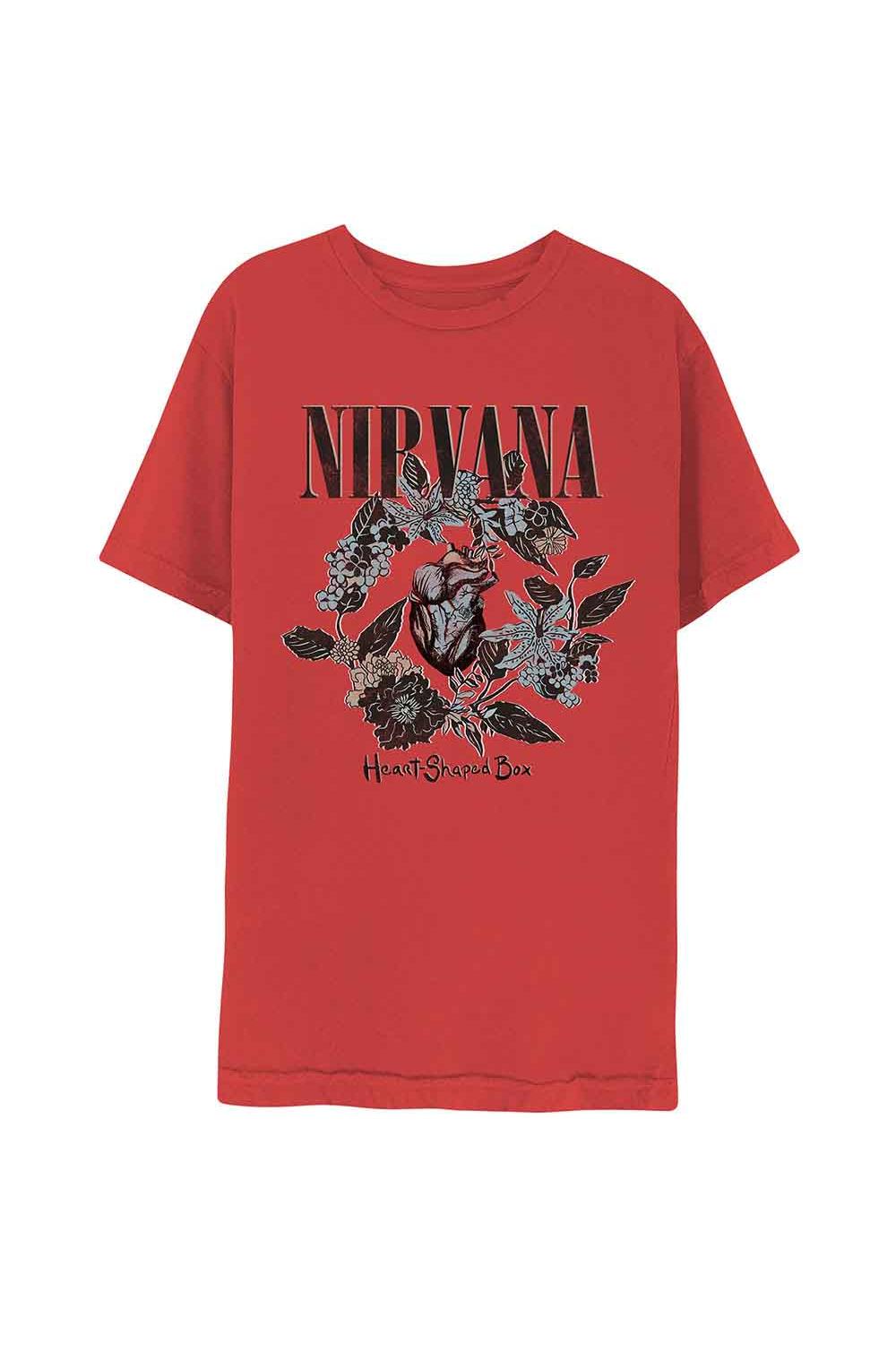 Nirvana Heart Shaped Box Red Tshirt