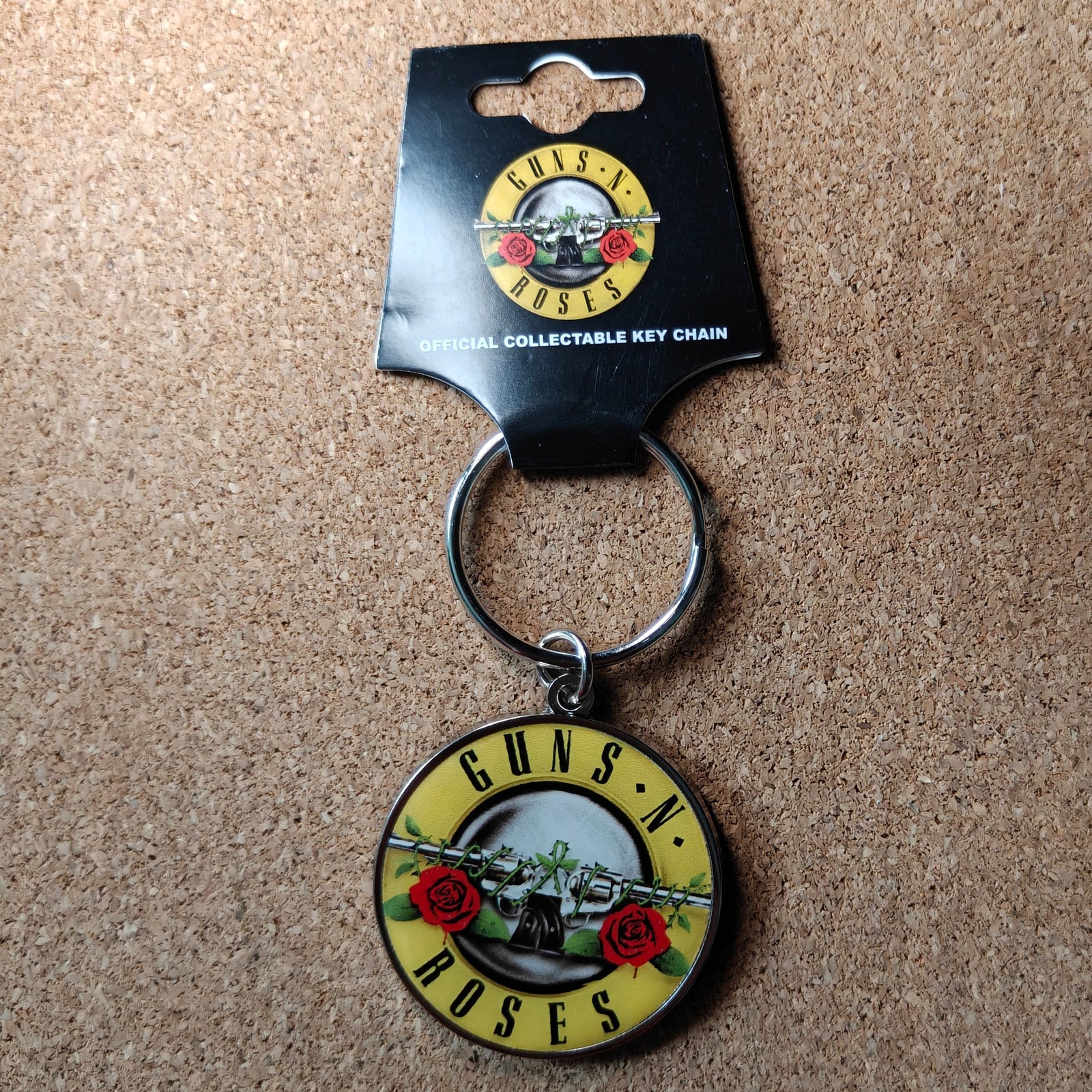 Guns N Roses Bullet Logo Circle Metal Keyring