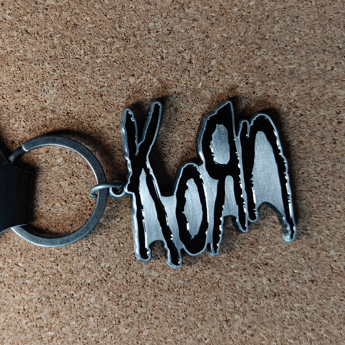 Korn Text Logo Metal Keyring