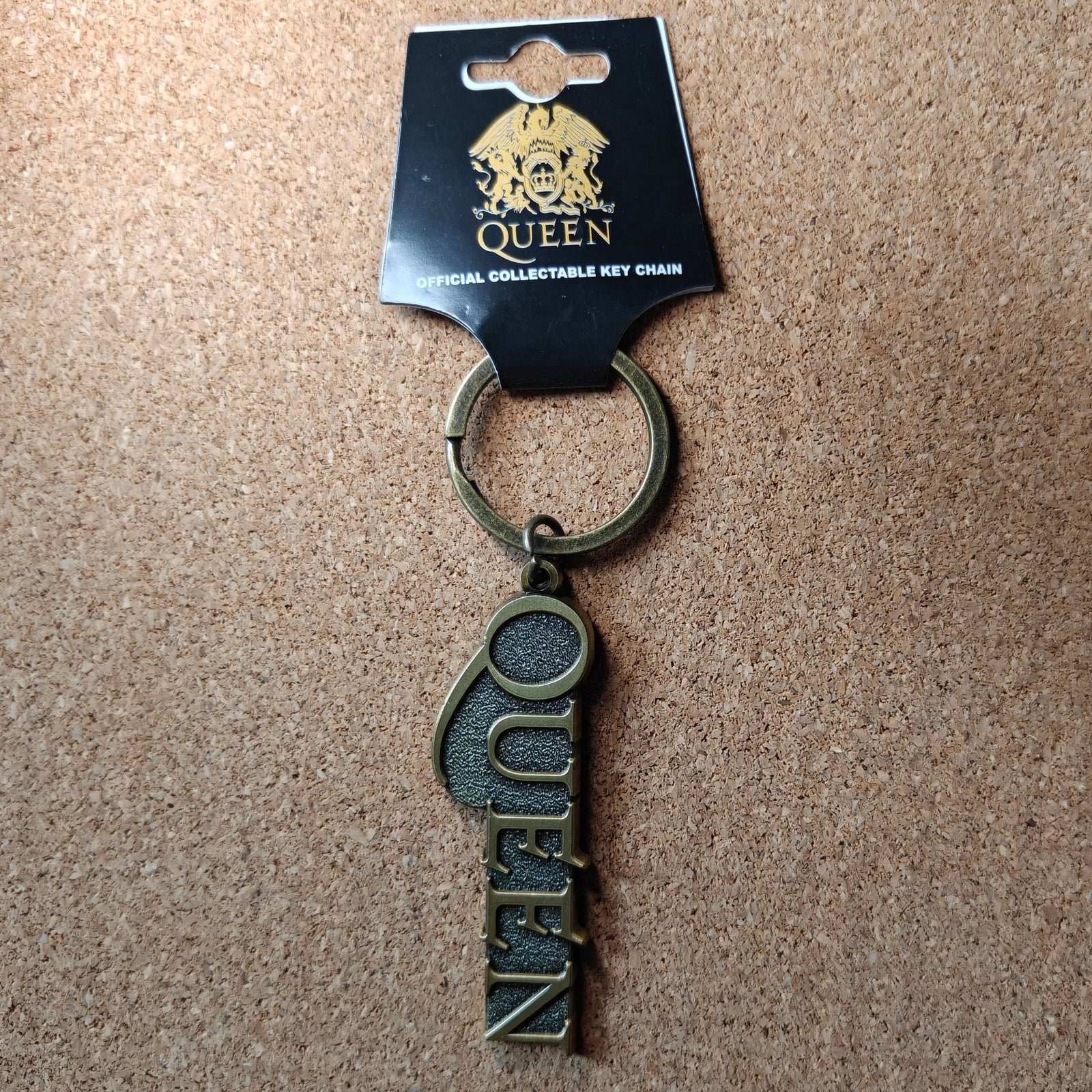 Queen Text Logo Metal Keyring