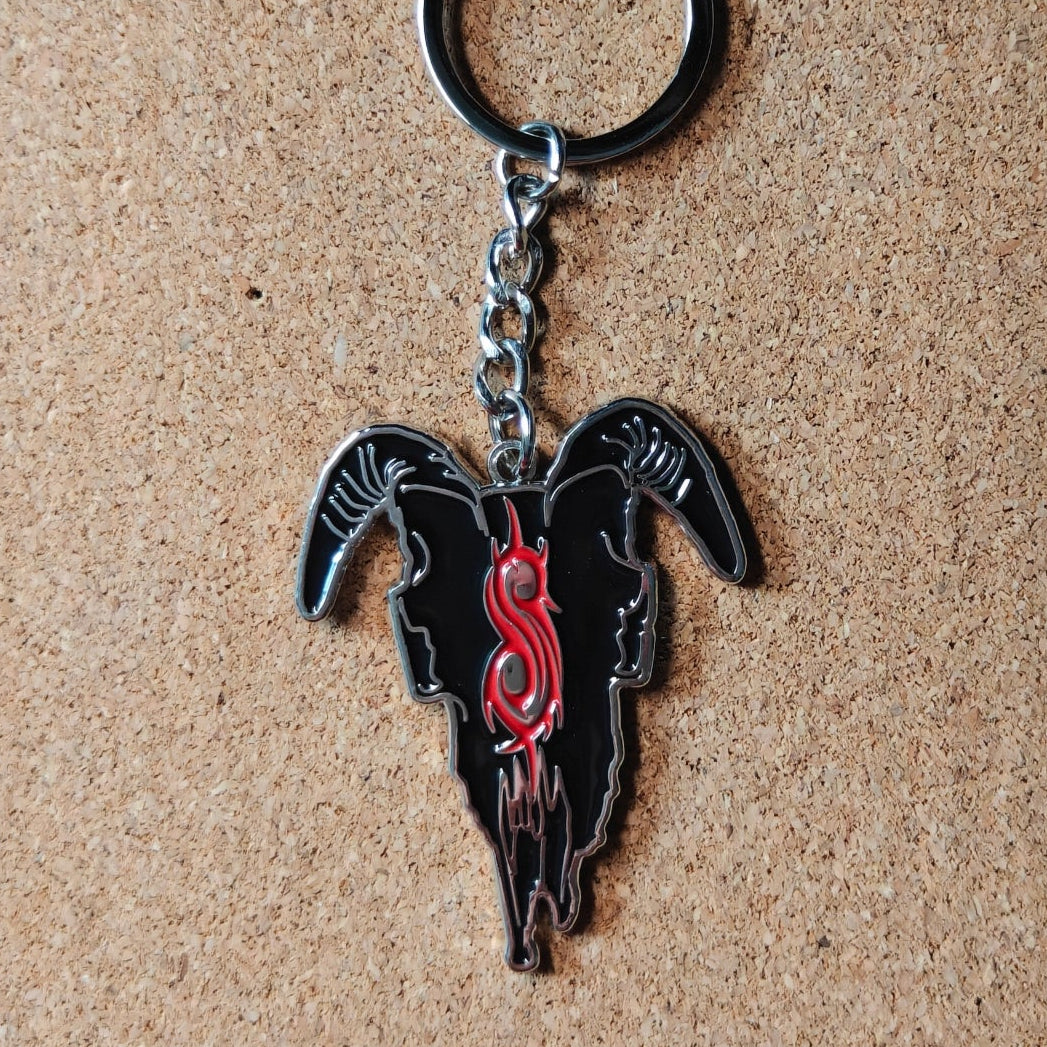 Slipknot Goats Head Metal Keyring