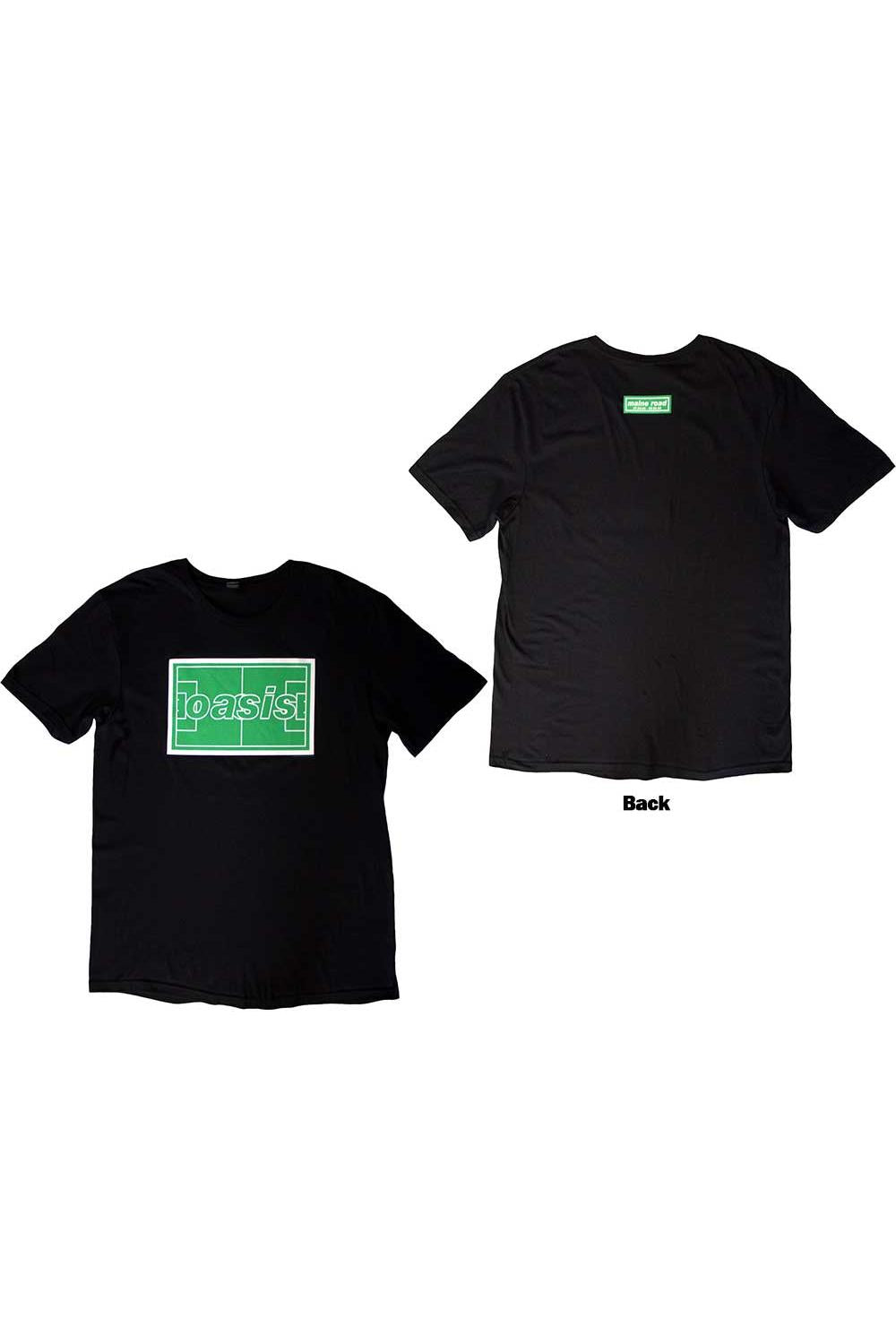 Oasis Maine Road Football Pitch Black Tshirt