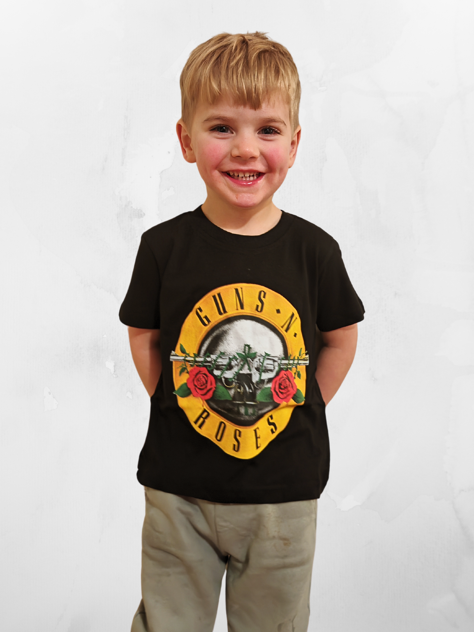 Guns N Roses Classic Logo Unisex Kids Black TShirt