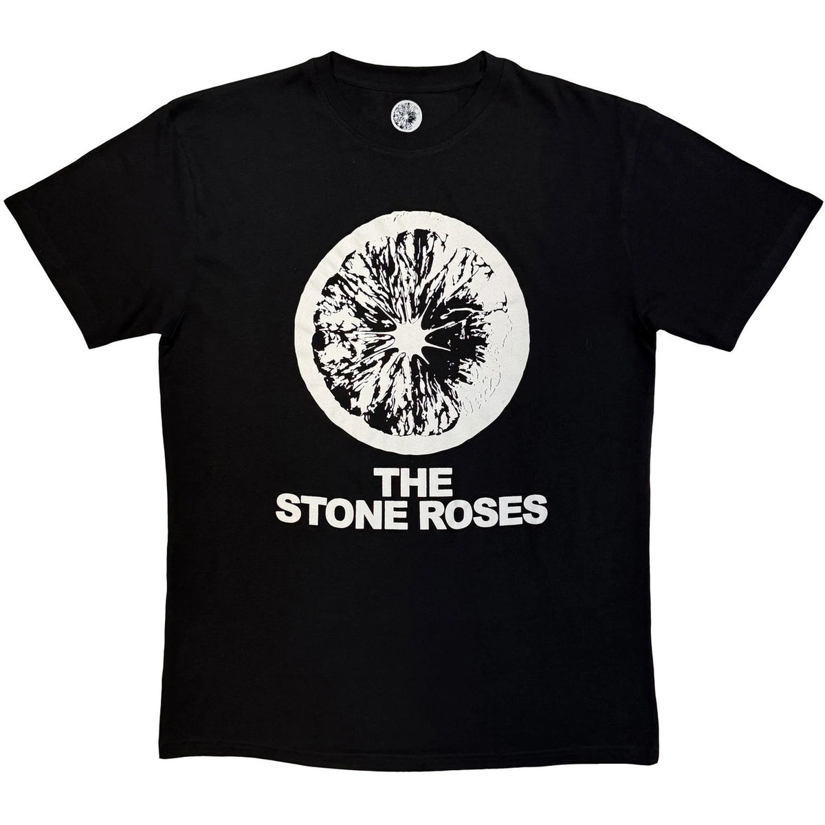 The Stone Roses Monochrome Lemon Black Tshirt