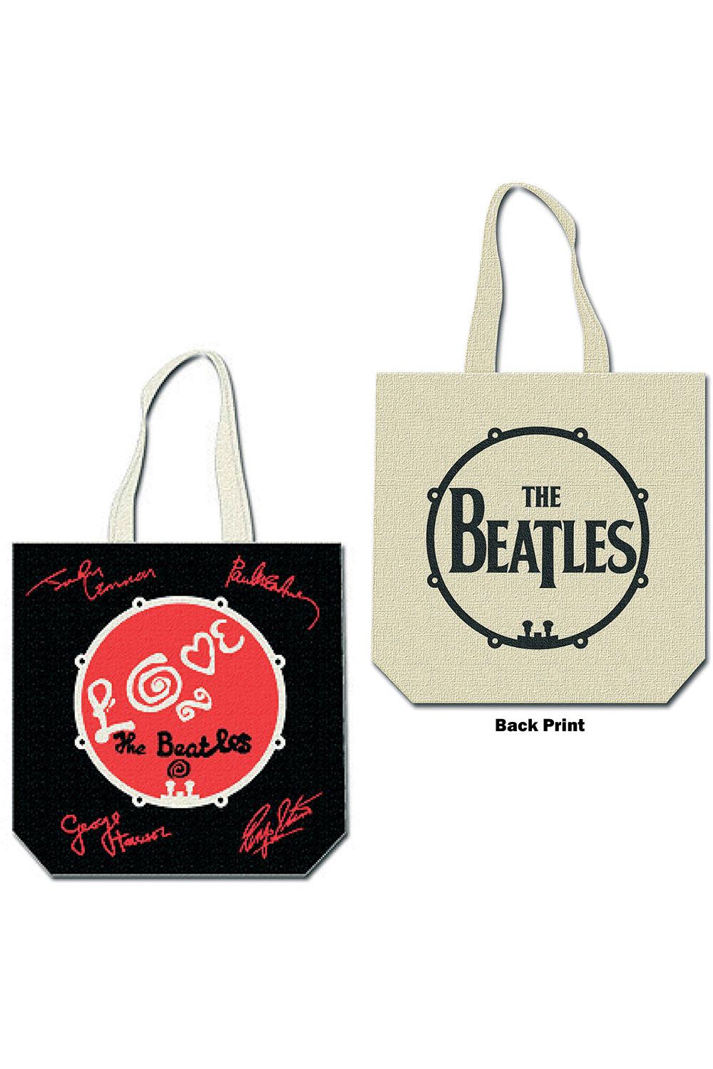 The Beatles Love Drum Zipped Tote Bag