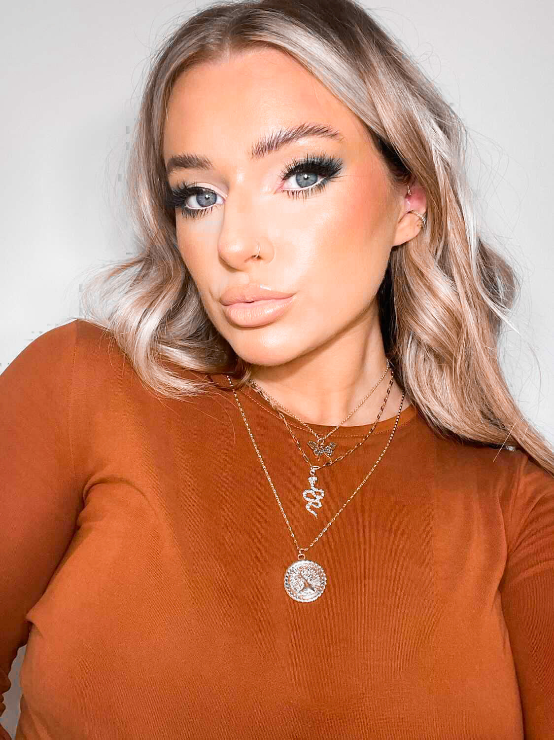 Eden Layered Pendant Necklace Gold